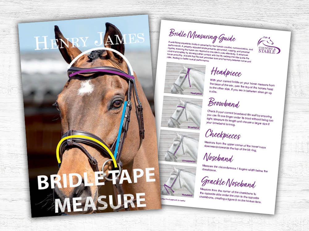 Henry James Saddlery Tape Measure and Bridle Fitting Guide