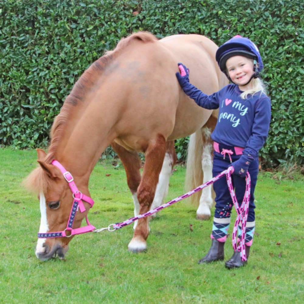Beginner child's horse riding accessories including gloves, socks and grooming kit
