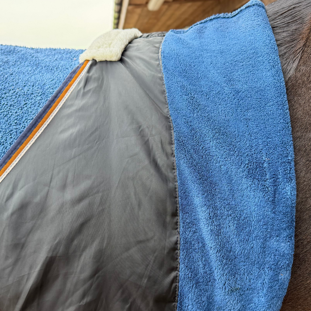 Close Up of Lining of Shires Horse Drying Rug Close Up of Lining of Shires Horse Drying Rug