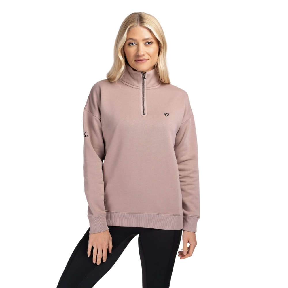 Mochara Equestrian Half Zip Jumper in Mocha